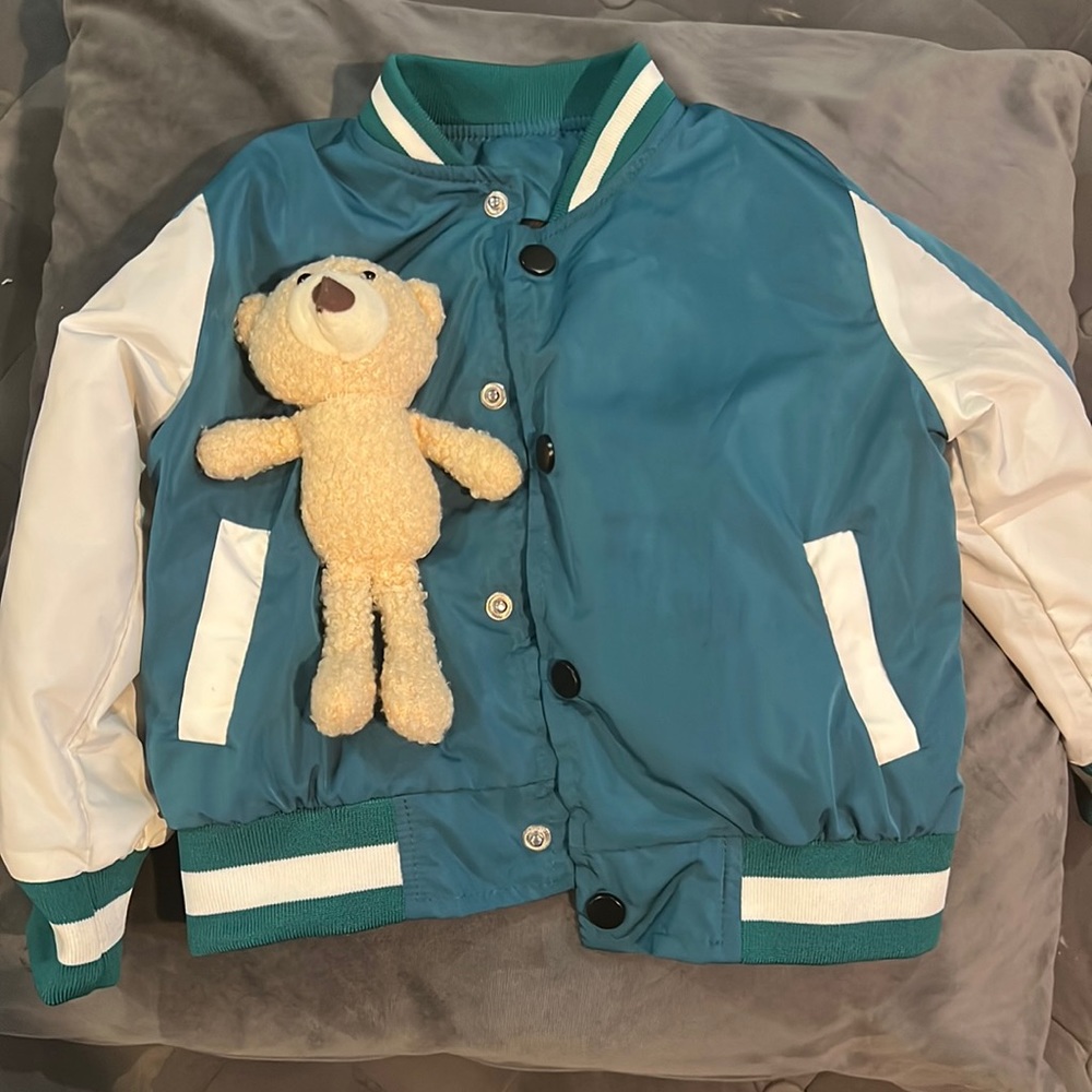 Kids Varsity Windbreaker with teddy (Runs Small would fit a 3T)
